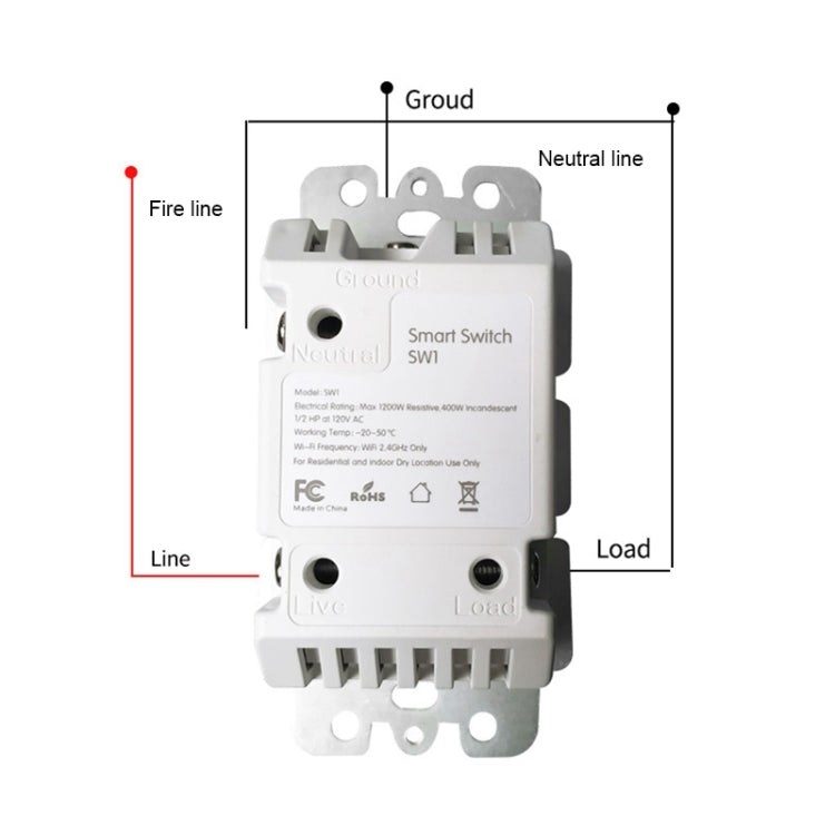 120 Type WiFi Smart Wall Touch Switch, US Plug(White) - Consumer Electronics by buy2fix | Online Shopping UK | buy2fix