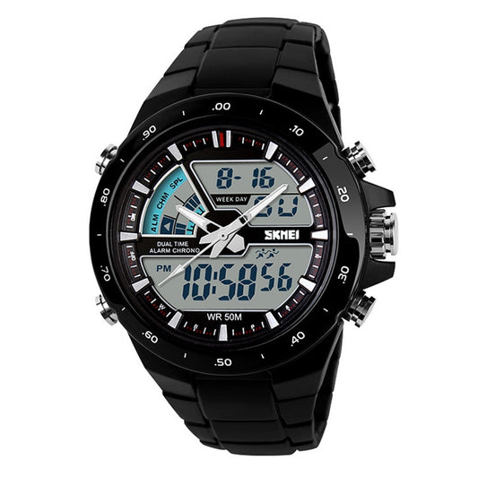 SKMEI 1016 Multifunctional Men Outdoor Sports Noctilucent Waterproof Double Digital Watch (Black) - Sport Watches by SKMEI | Online Shopping UK | buy2fix