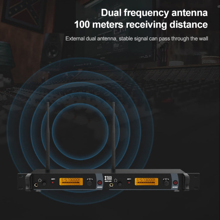 IEM1200 Wireless Transmitter 2 Bodypack Stage Singer In-Ear Monitor System(EU Plug) - Consumer Electronics by buy2fix | Online Shopping UK | buy2fix