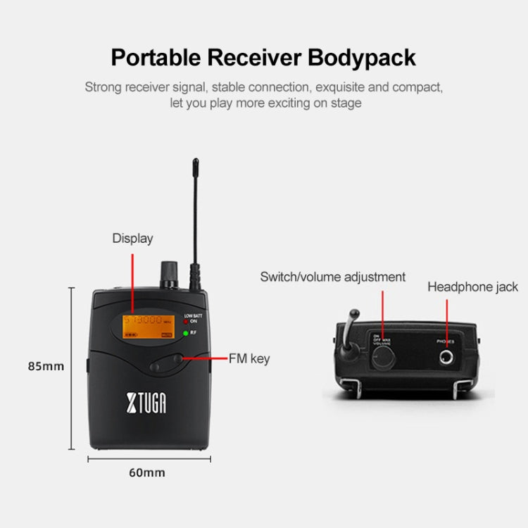 IEM1200 Wireless Transmitter 6 Bodypack Stage Singer In-Ear Monitor System(US Plug) - Consumer Electronics by buy2fix | Online Shopping UK | buy2fix