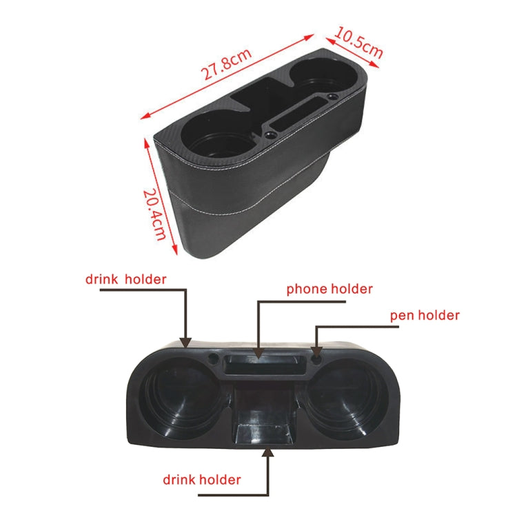 CARFU AC-2299A Car Seat Gap Multi-function Storage Box(Black) - Stowing Tidying by CARFU | Online Shopping UK | buy2fix