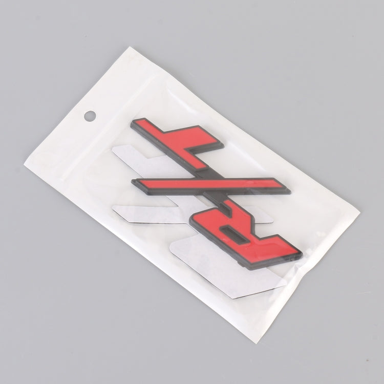 Car R / T Personalized Aluminum Alloy Decorative Stickers, Size:10.5 x 5cm (Black Red) - 3D Metal Sticker by buy2fix | Online Shopping UK | buy2fix