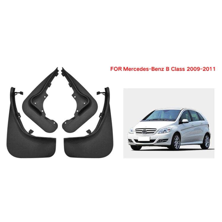 For Mercedes-Benz B200 2008-2011 4pcs/Set Car Auto Soft Plastic Splash Flaps Fender Guard - Mudguards by buy2fix | Online Shopping UK | buy2fix