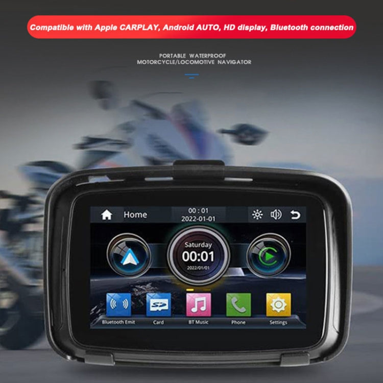 P502M Motorcycles Portable Waterproof 5 inch Wireless Carplay GPS Navigator - Electrical Instruments by buy2fix | Online Shopping UK | buy2fix