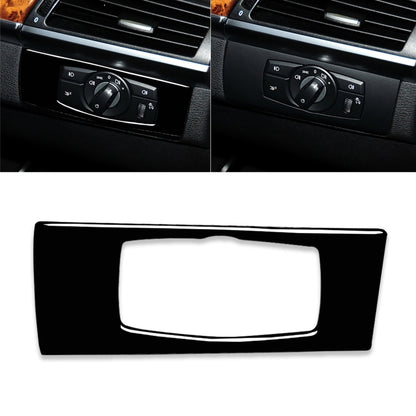 Car Right Drive Headlight Switch Panel Decorative Sticker for BMW E70 X5 / E71 X6 2008-2013(Black) - In Car by buy2fix | Online Shopping UK | buy2fix