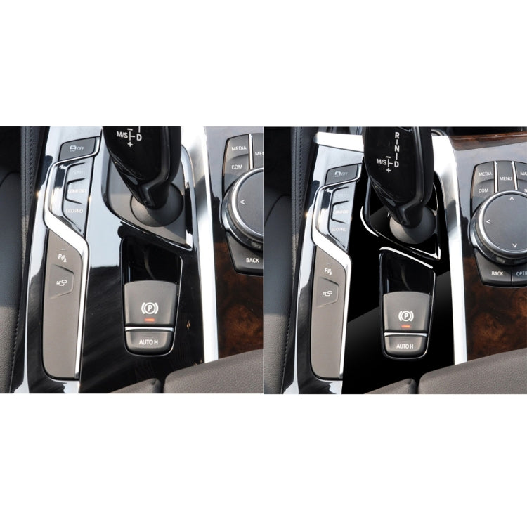 Car Left Drive Gear Panel Decorative Sticker for BMW Series 5 G38 528Li / 530Li / 540Li 2018(Black) - In Car by buy2fix | Online Shopping UK | buy2fix