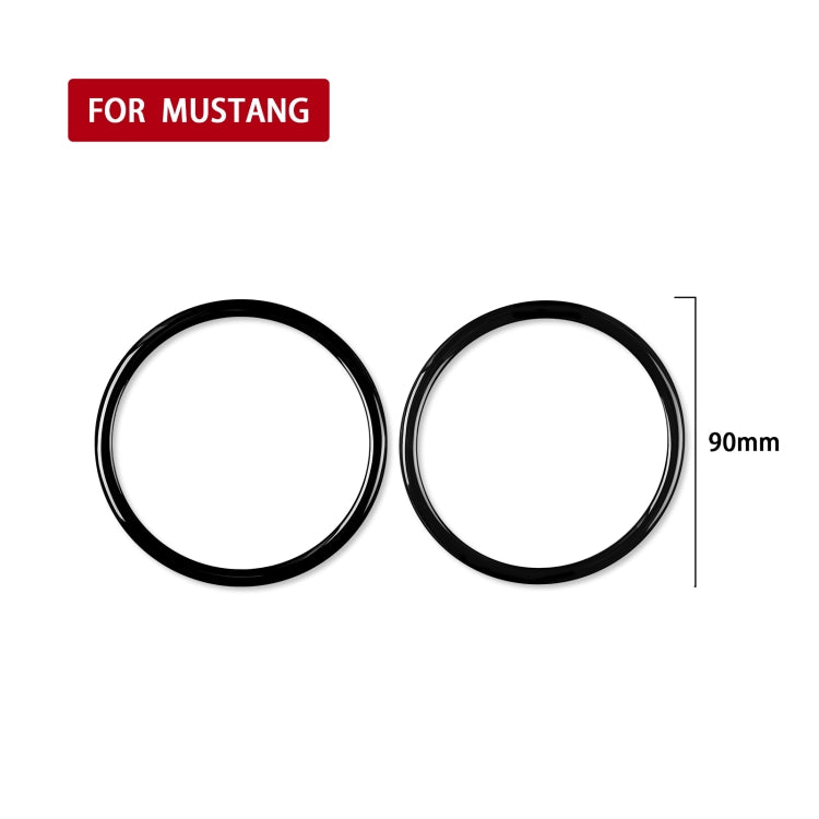 For Ford Mustang 2015-2020 Car Horn Ring Decorative Sticker, Left and Right Drive Universal(Black) - In Car by buy2fix | Online Shopping UK | buy2fix