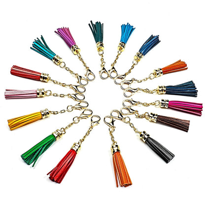 LS01 Tassel Zinc Alloy Keychain Car Hanging Bag Pendant (Dark Green) - Key Rings by buy2fix | Online Shopping UK | buy2fix