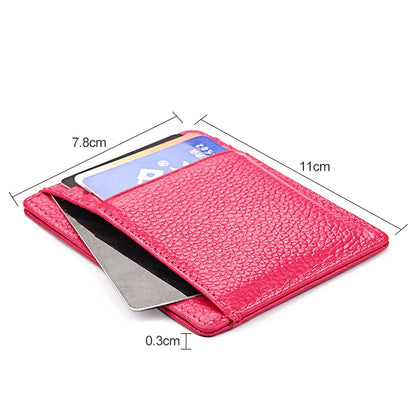 KB37 Antimagnetic RFID Litchi Texture Leather Card Holder Wallet Billfold for Men and Women (Pink) - Antimagnetic RFID Package by buy2fix | Online Shopping UK | buy2fix