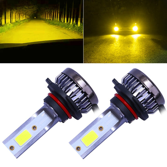 2 PCS 9005 DC9-36V / 36W / 3000K / 6000LM IP68 Car / Motorcycle Mini COB LED Headlight Lamps / Fog Light(Gold Light) - LED Headlamps by buy2fix | Online Shopping UK | buy2fix