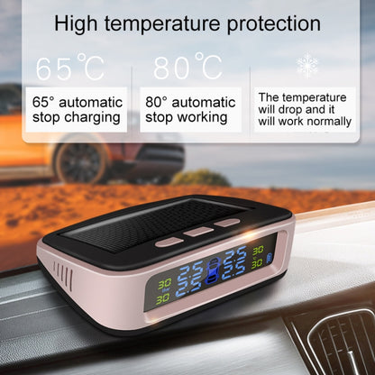 Universal Car Wireless Solar Energy TPMS Tire Pressure Alarm System External Tire Monitor - In Car by buy2fix | Online Shopping UK | buy2fix