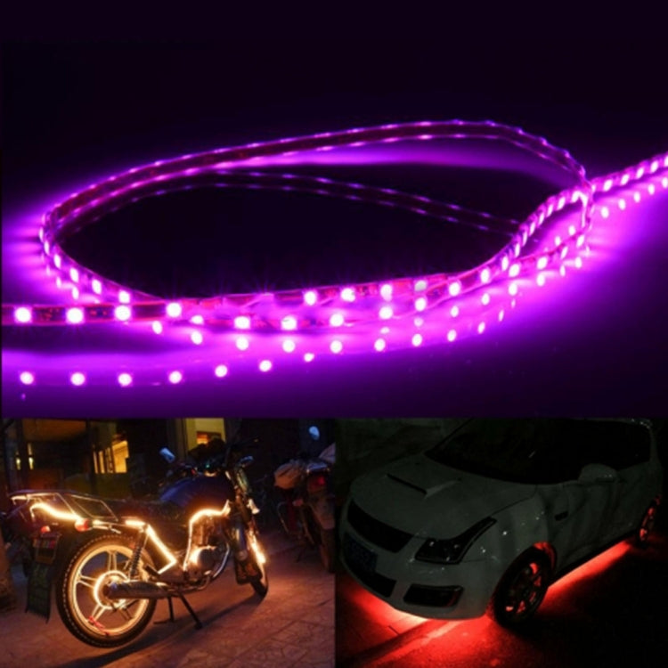 5 PCS 45 LED 3528 SMD Waterproof Flexible Car Strip Light for Car Decoration, DC 12V, Length: 90cm(Pink Light) - Decorative Lights by buy2fix | Online Shopping UK | buy2fix