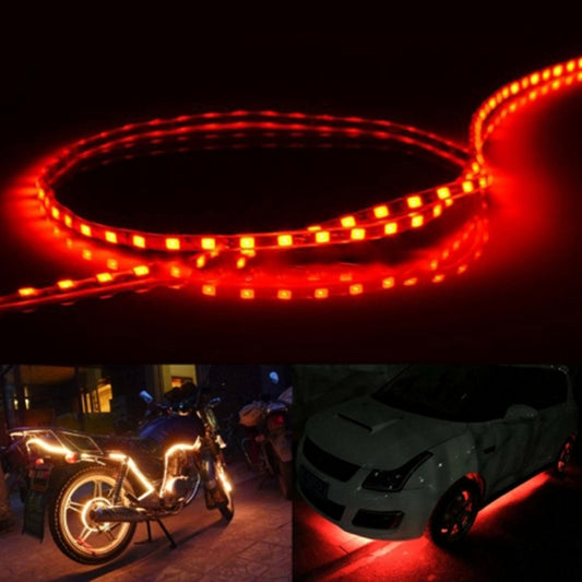 5 PCS Flow Style 45 LED 3528 SMD Waterproof Flexible Car Strip Light for Car Decoration, DC 12V, Length: 90cm(Red Light) - Decorative Lights by buy2fix | Online Shopping UK | buy2fix