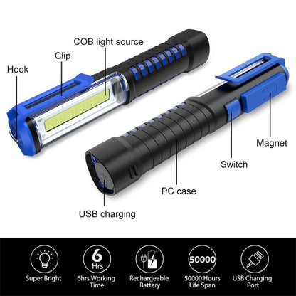 Jtron Car Home Car Work Maintenance Lamp Inspection Maintenance Light Emergency COBLED Charging Lamp - In Car by buy2fix | Online Shopping UK | buy2fix