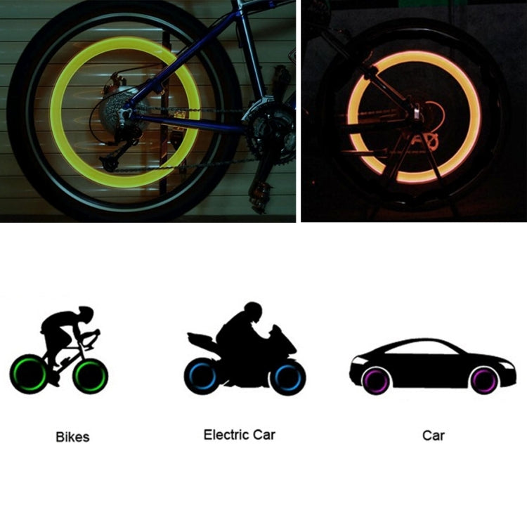 2 PCS Wheel Tyre Lamp With Battery for Car / Motorbike / Bike(Yellow Light) - Decorative Lights by buy2fix | Online Shopping UK | buy2fix