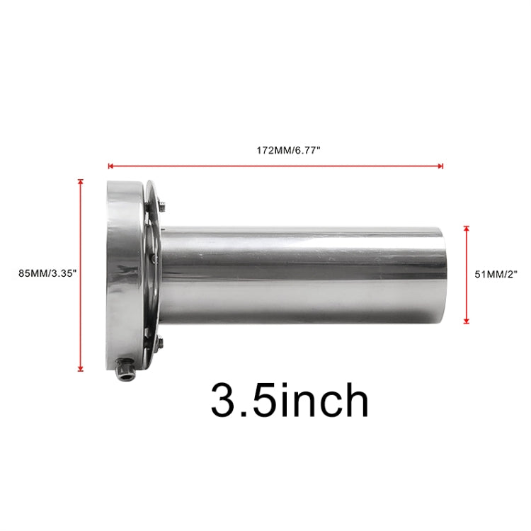 3.5 inch Universal Car 304 Stainless Steel Exhaust Pipe Muffler Adjustable Tail Muffler Tip - In Car by buy2fix | Online Shopping UK | buy2fix