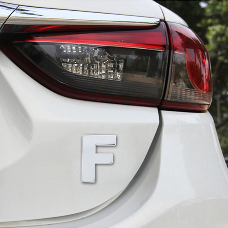 Car Vehicle Badge Emblem 3D English Letter F Self-adhesive Sticker Decal, Size: 4.5*4.5*0.5cm - 3D Metal Sticker by buy2fix | Online Shopping UK | buy2fix