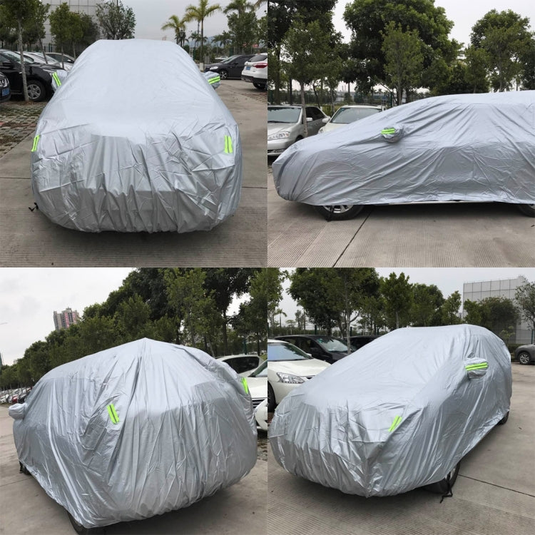 PEVA Anti-Dust Waterproof Sunproof SUV Car Cover with Warning Strips, Fits Cars up to 4.8m(187 inch) in Length - PE Material by buy2fix | Online Shopping UK | buy2fix
