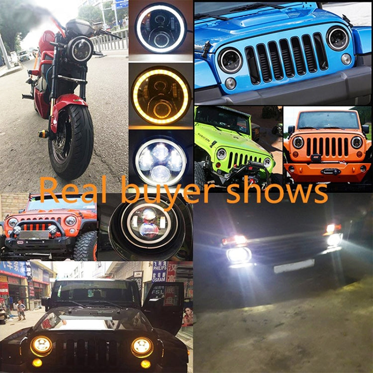 2 PCS 7 inch IP68 Waterproof 6500K 75W CREE LED Headlight Hi/Lo Beam Driving Lamp for Jeep Wrangler JK TJ LJ - Work Lights by buy2fix | Online Shopping UK | buy2fix