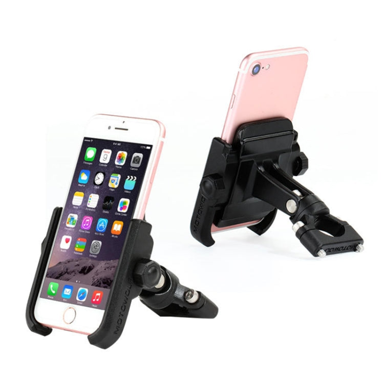 Motorcycle Handlebar Aluminum Alloy Phone Bracket, Suitable for 4-6 inch Device(Black) - Holder by buy2fix | Online Shopping UK | buy2fix