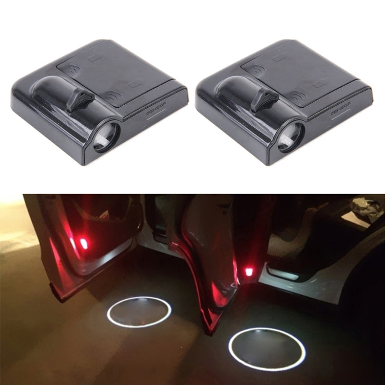 2 PCS LED Ghost Shadow Light, Car Door LED Laser Welcome Decorative Light, Display Logo for JEEP Car Brand(Black) - Door Lights by buy2fix | Online Shopping UK | buy2fix