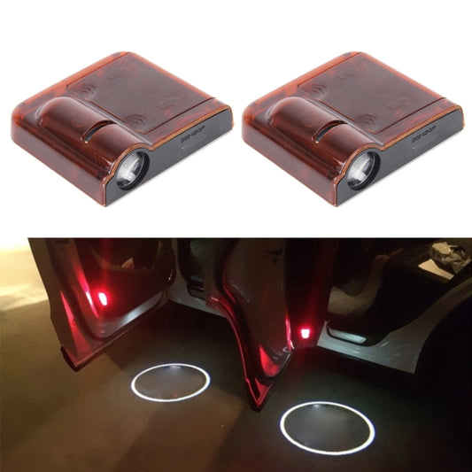 2 PCS LED Ghost Shadow Light, Car Door LED Laser Welcome Decorative Light, Display Logo for Ford Car Brand(Red) - Door Lights by buy2fix | Online Shopping UK | buy2fix