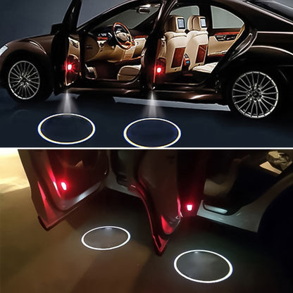 2 PCS LED Ghost Shadow Light, Car Door LED Laser Welcome Decorative Light, Display Logo for KIA K2 Car Brand(Khaki) - Door Lights by buy2fix | Online Shopping UK | buy2fix