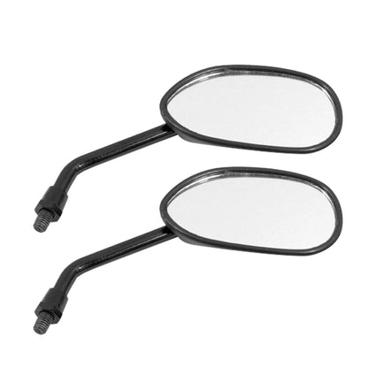 2 PCS Motorcycle Universal Mini ABS Shell Holder Rear VIew Mirror with Fix Holder - Side Mirrors by buy2fix | Online Shopping UK | buy2fix