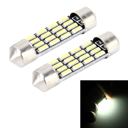 2 PCS 2W 100 LM 6000K 36MM Bicuspid Port Car Dome Lamp LED Reading Light with 16 SMD-4014 LED Lamps, DC 12V (White Light) - Dome Lights by buy2fix | Online Shopping UK | buy2fix