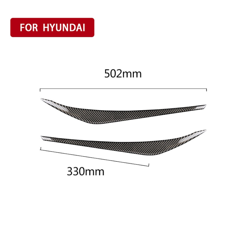 Car Carbon Fiber Light Eyebrow for Hyundai Elantra 2016-2018 - Lamp Decoration by buy2fix | Online Shopping UK | buy2fix