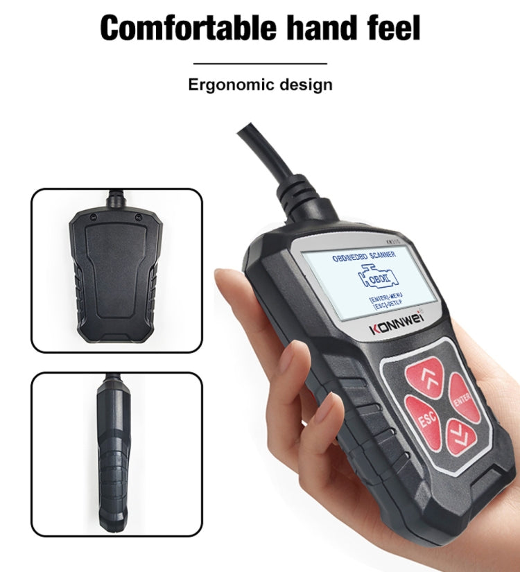 KONNWEI KW310 OBD Car Fault Detector Code Reader ELM327 OBD2 Scanner Diagnostic Tool(Black) - In Car by KONNWEI | Online Shopping UK | buy2fix