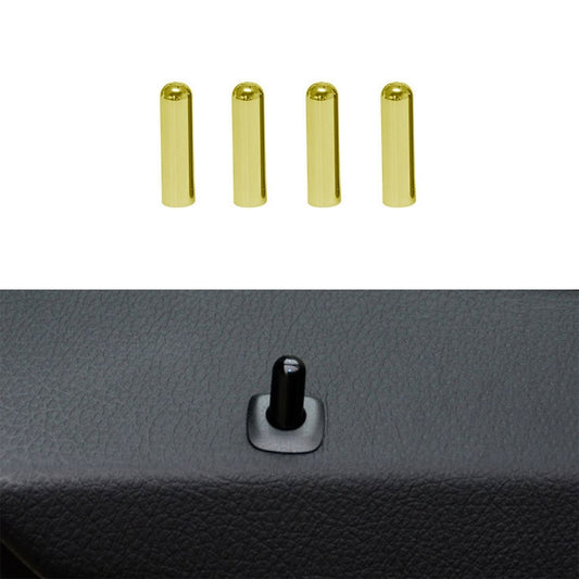 4 in 1 Car Door Latch Pin Door Screw Knob Cap Cover Trim for BMW F10, Left Driving (Gold) - In Car by buy2fix | Online Shopping UK | buy2fix