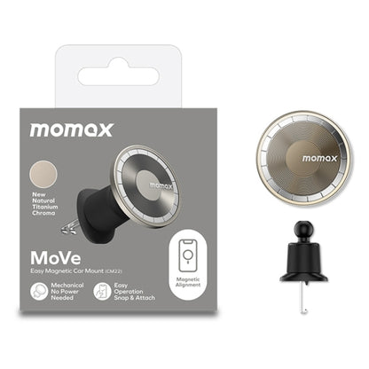 MOMAX MoVe Universal Transparent Magnetic Air Outlet Car Holder (Gold) - Car Holders by MOMAX | Online Shopping UK | buy2fix