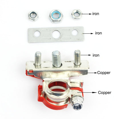 FOXSUR 1 Pair Car Automotive Battery Wire Cable Terminals Clamp Connectors Kit - In Car by FOXSUR | Online Shopping UK | buy2fix