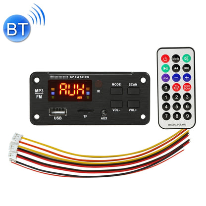 Car 5V Color Screen Display Bluetooth 5.0 Audio MP3 Player Decoder Board FM Radio TF Card USB 3.5mm AUX, with Remote Control -  by buy2fix | Online Shopping UK | buy2fix