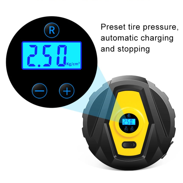 DC12V 120W Portable Multifunctional Round Car Air Pump with Digital Display - In Car by buy2fix | Online Shopping UK | buy2fix