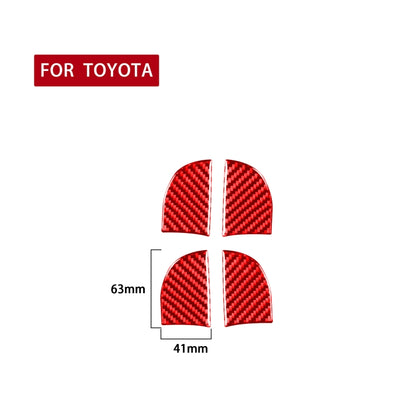 4 PCS / Set Carbon Fiber Car Inner Door Bowl Decorative Sticker for Toyota Corolla 2014-2018,Left and Right Drive Universal (Red) - In Car by buy2fix | Online Shopping UK | buy2fix