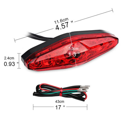 2 PCS KC-WD-NEW-3X Motorcycle LED Brake Light Running Lamp (Transparent) - In Car by buy2fix | Online Shopping UK | buy2fix