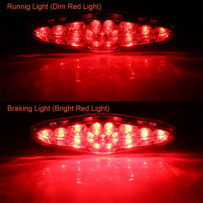 2 PCS KC-WD-NEW-3X Motorcycle LED Brake Light Running Lamp (Transparent) - In Car by buy2fix | Online Shopping UK | buy2fix