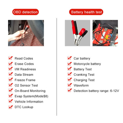 KONNWEI KW870 2 in 1 Car OBD2 Fault Diagnosis + Battery Tester - In Car by KONNWEI | Online Shopping UK | buy2fix