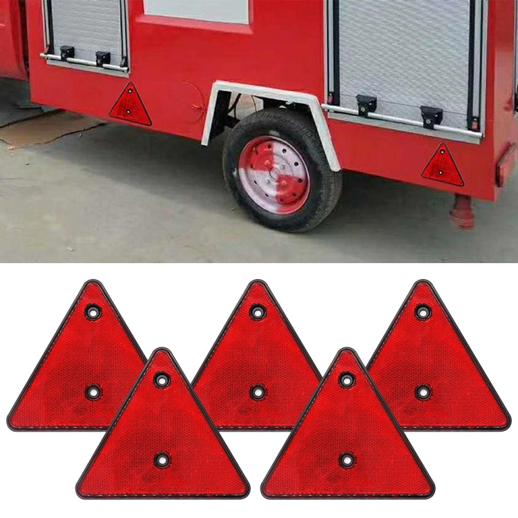 5 PCS MK-292 Trucks Trailers RV IP67 Waterproof Triangular Red Reflector - In Car by buy2fix | Online Shopping UK | buy2fix