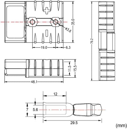 CP-0242-01 50A 600V AC/DC Towing Winch Quick Connect Systems Wire Harness Plug - In Car by buy2fix | Online Shopping UK | buy2fix