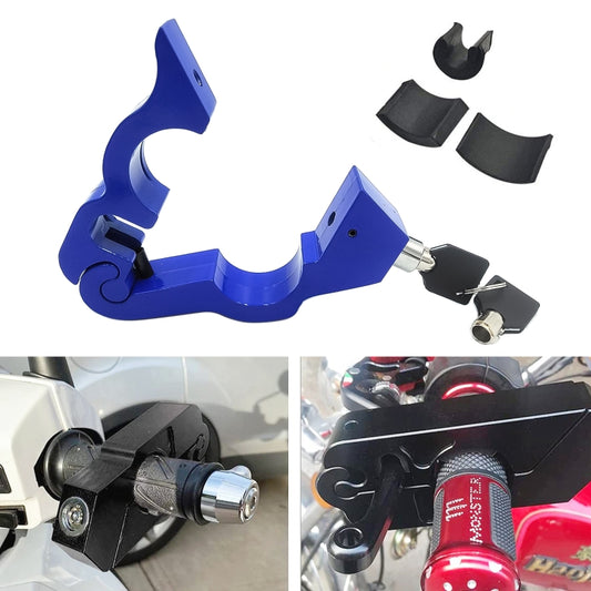 Motorcycle Aluminum Alloy Throttle Handle Lock (Blue) - In Car by buy2fix | Online Shopping UK | buy2fix