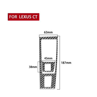 Car Carbon Fiber Gear Panel Decorative Sticker for Lexus CT 2011-2017, Right Drive - In Car by buy2fix | Online Shopping UK | buy2fix