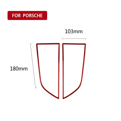 Car Carbon Fiber Dashboard Air Outlet Panel Decorative Sticker for Porsche Macan 2014-2021, Left and Right Drive Universal (Red) - In Car by buy2fix | Online Shopping UK | buy2fix