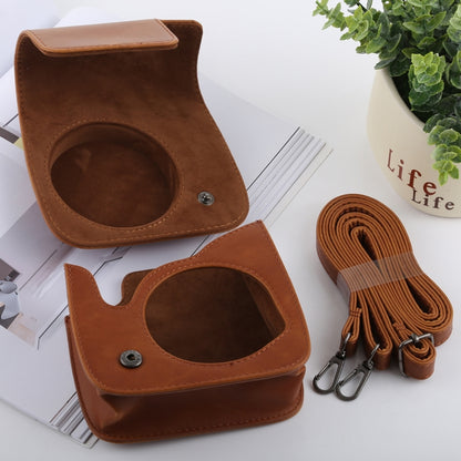 Retro Style Full Body Camera PU Leather Case Bag with Strap for FUJIFILM instax mini 9 / mini 8+ / mini 8(Brown) - Camera Accessories by buy2fix | Online Shopping UK | buy2fix