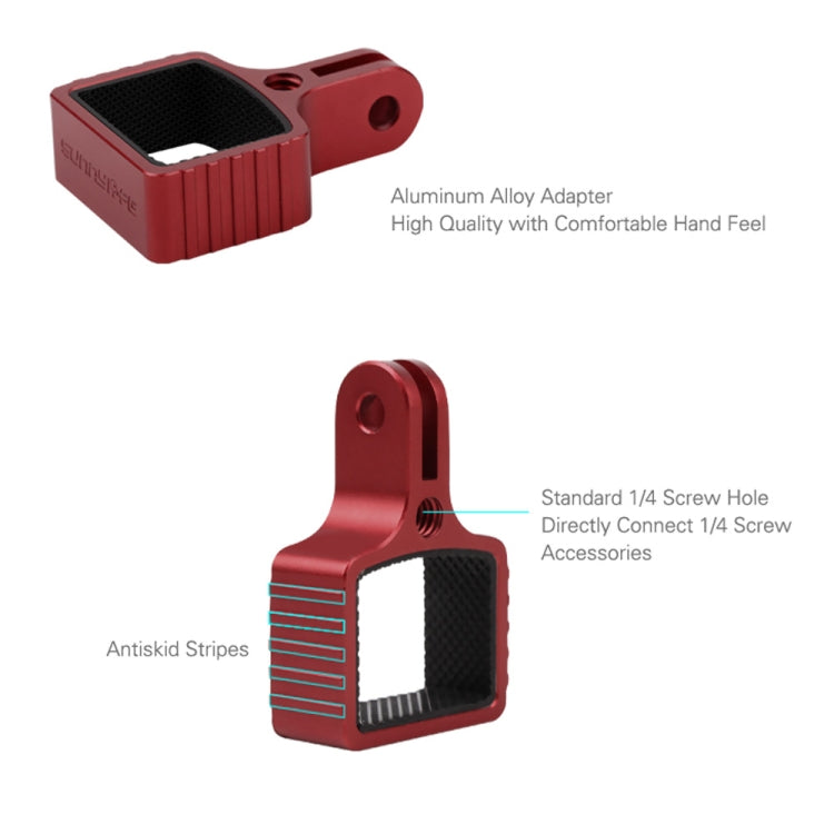 Sunnylife OP-Q9192 Metal Adapter Bracket for DJI OSMO Pocket(Red) - DJI & GoPro Accessories by Sunnylife | Online Shopping UK | buy2fix