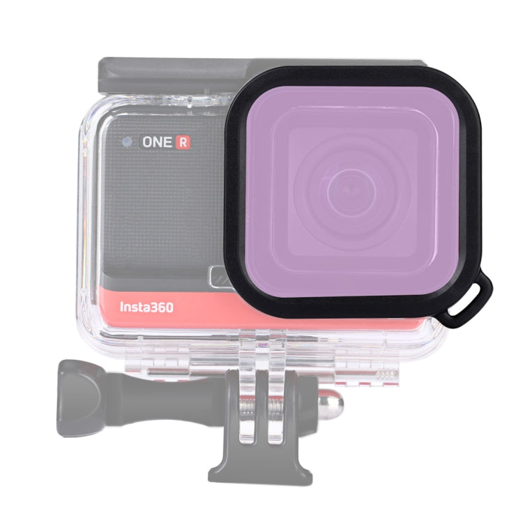 Square Housing Diving Color Lens Filter for Insta360 ONE R 4K Edition / 1 inch dition(Purple) - DJI & GoPro Accessories by buy2fix | Online Shopping UK | buy2fix