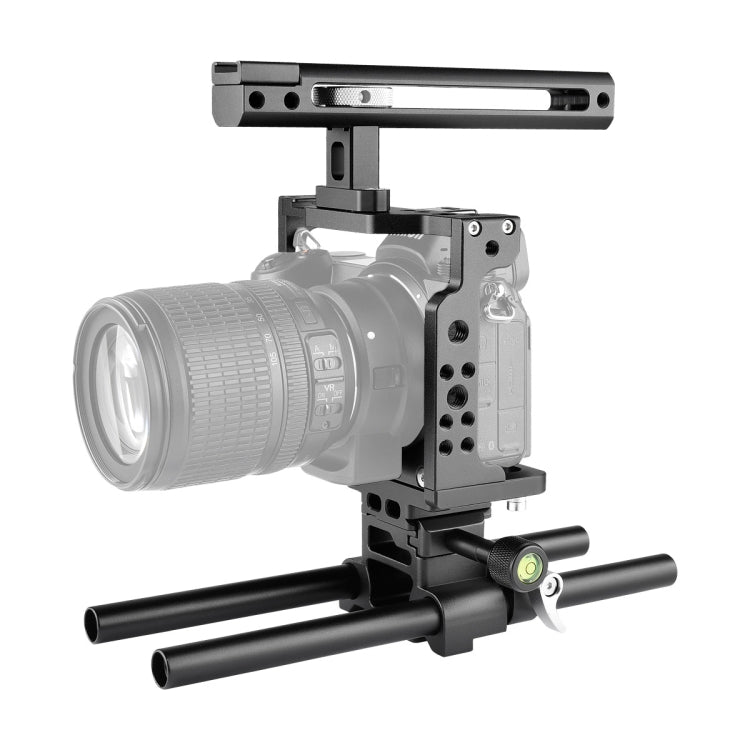 YELANGU C15 YLG0711A Video Camera Cage Stabilizer with Handle & Rail Rod for Nikon Z6 / Z7(Black) - Camera Accessories by YELANGU | Online Shopping UK | buy2fix
