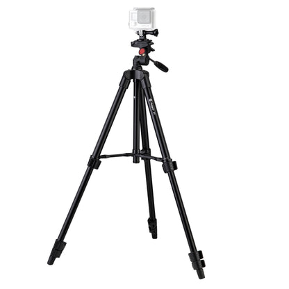 Fotopro X1 4-Section Folding Legs Tripod Mount with U-Shape Three-Dimensional Tripod Head & Phone Clamp for DSLR & Digital Camera, Adjustable Height: 39-122.5cm (Black) - Camera Accessories by Fotopro | Online Shopping UK | buy2fix